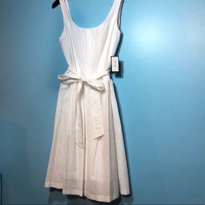 Nine West A-Line White Sleeveless Dress 👗